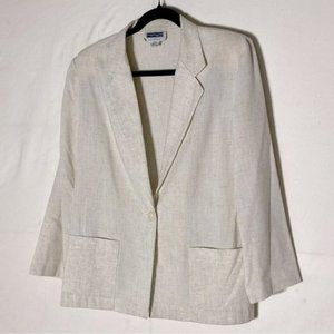 VINTAGE Prophecy Petite Linen Blend Oversized Blazer 10